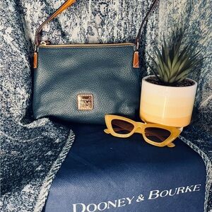 Dooney & Bourke Pebble Grain Rosie Crossbody Teal Leather Shoulder Bag